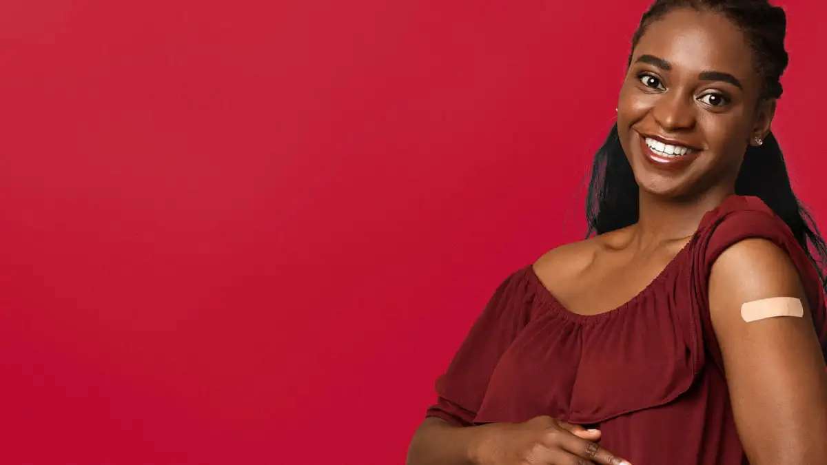 Zwangere met pleister