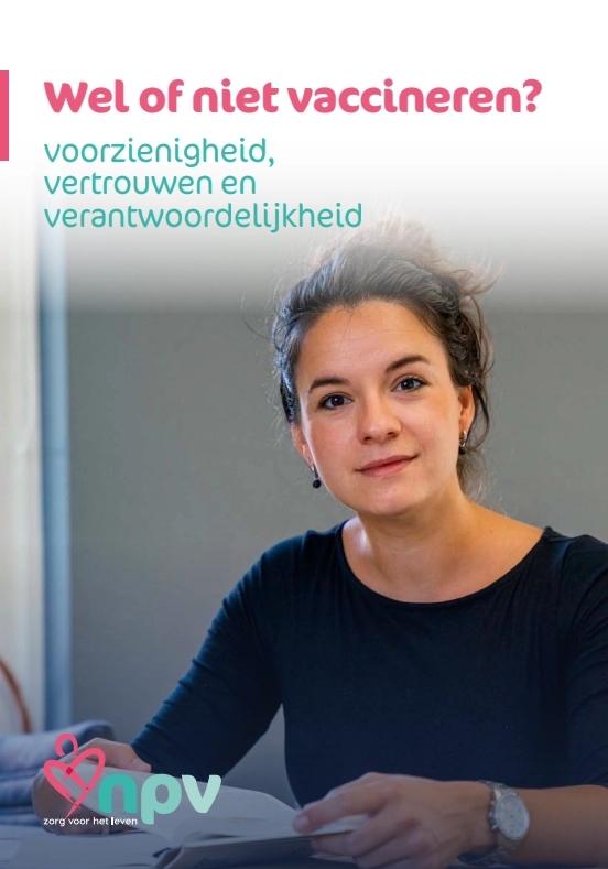 Voorkant van de folder vaccineren en geloof