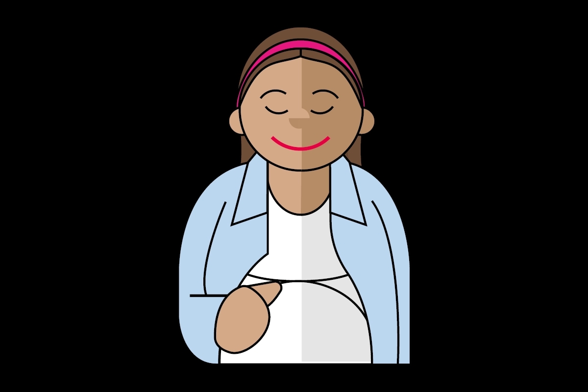 Illustratie van zwangere vrouw