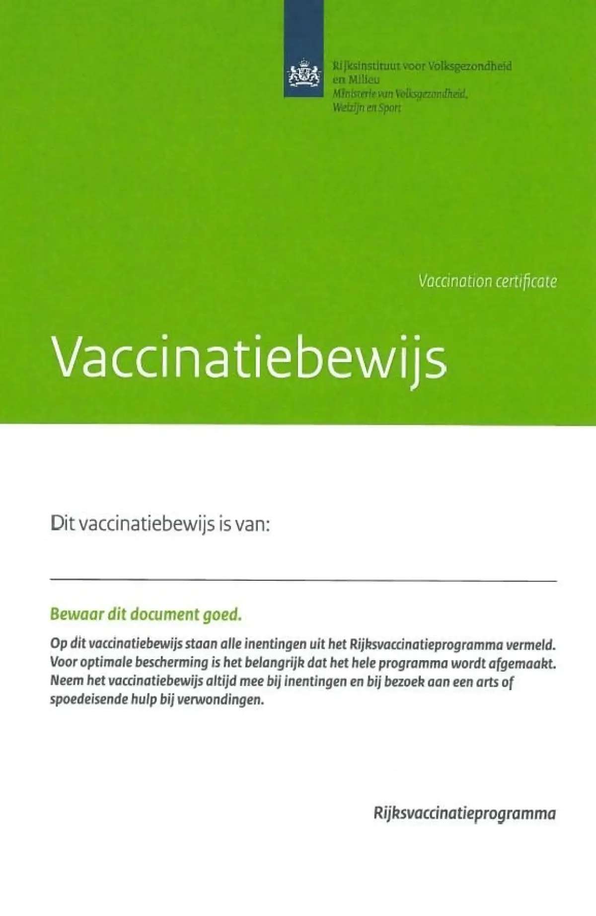 Vaccinatiebewijs